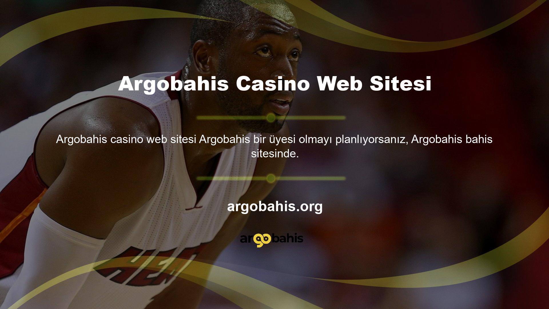 Argobahis casino web sitesinde
